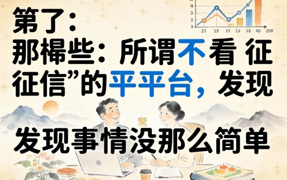 我试了那些所谓不看征信的平台，发现事情没那么简单