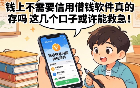 急需用钱却因征信问题四处碰壁？手机上不需要信用借钱的软件真的存在吗？这几个口子或许能救急！