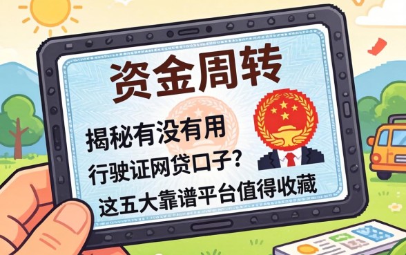 急需资金周转？揭秘有没有用行驶证的网贷口子？这五大靠谱平台值得收藏