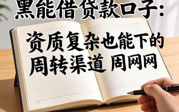 网黑能借的贷款口子：资质复杂也能下的周转渠道