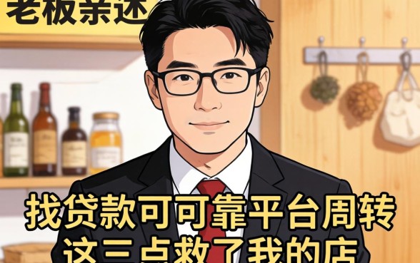 小老板亲述：找贷款可可靠平台周转，这三点救了我的店