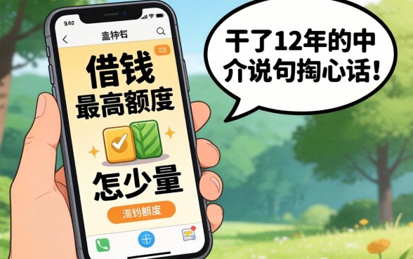 手机里借钱最高额度是多少？干了12年的中介说句掏心话