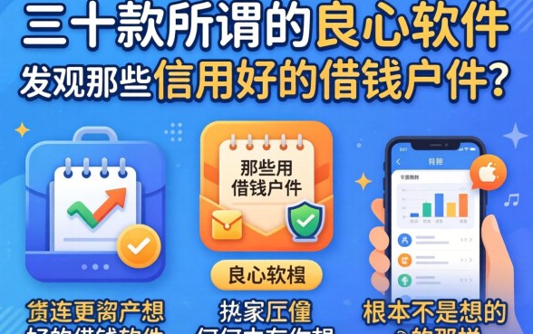我翻了三十款所谓的良心软件，发现那些信用好的借钱软件有哪些根本不是你想的那样