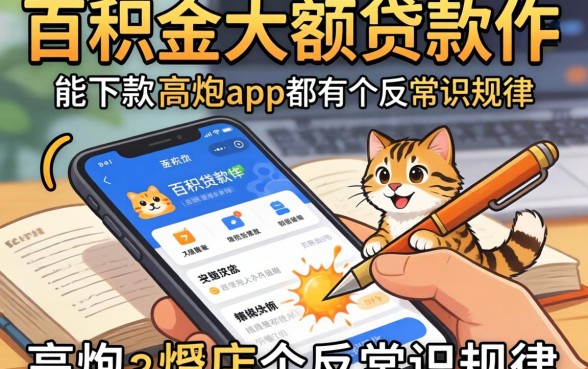 我翻烂了公积金大额贷款软件，发现能下款的高炮app都有个反常识规律