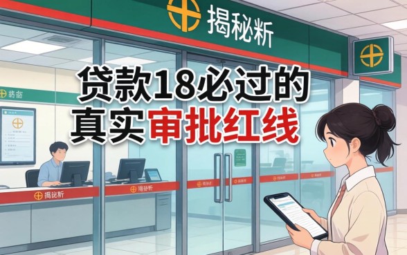 银行内部人揭秘：贷款18必过的真实审批红线