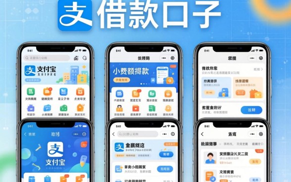 新上线的借款口子，枚举五个手机支付宝小额贷款的软件