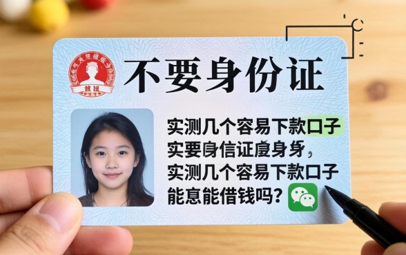 微信不要身份证能借钱吗？实测几个容易下款的口子