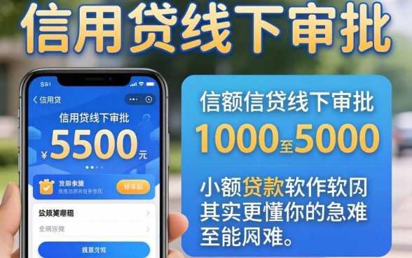 我亲测了信用贷线下审批，发现1000至5000的小额贷款软件其实更懂你的急难