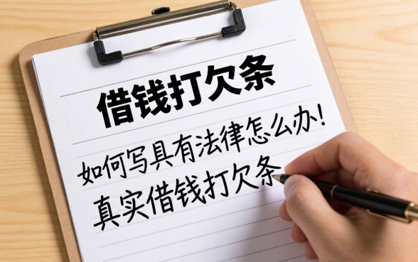 朋友借钱不打欠条怎么办？如何写才具有法律效力？真实借钱打欠条的避坑指南