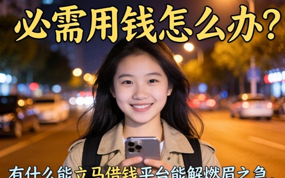 深夜急需用钱怎么办？有什么能立马借钱的平台能解燃眉之急？