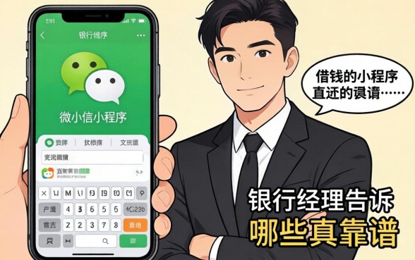 微信有什么借钱的小程序？银行经理告诉你哪些真靠谱