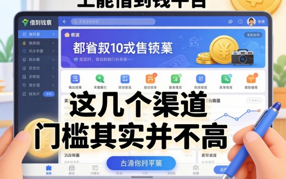盘点什么上面能借到钱的平台，这几个渠道门槛其实并不高
