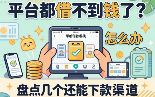 所有平台都借不到钱了怎么办？盘点几个还能下款的渠道
