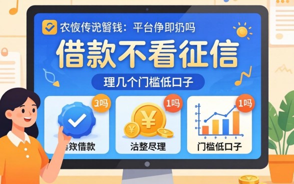 能借款不看征信的平台有吗？整理了几个门槛低的口子