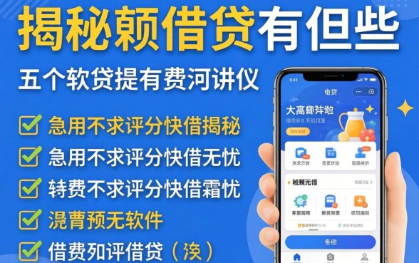 大额的借贷有哪些，揭秘五个急用不求评分快借无忧的软件