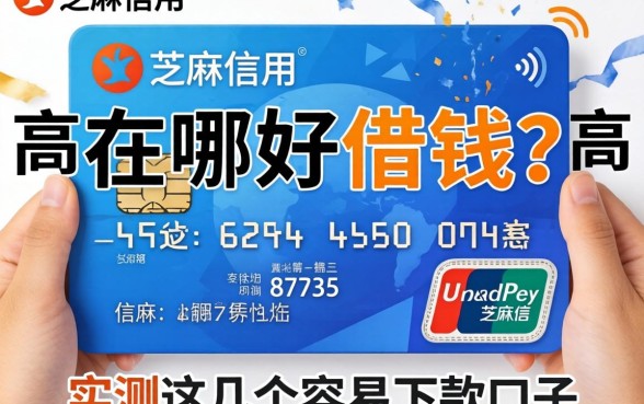 芝麻信用高在哪好借钱？实测这几个容易下款的口子