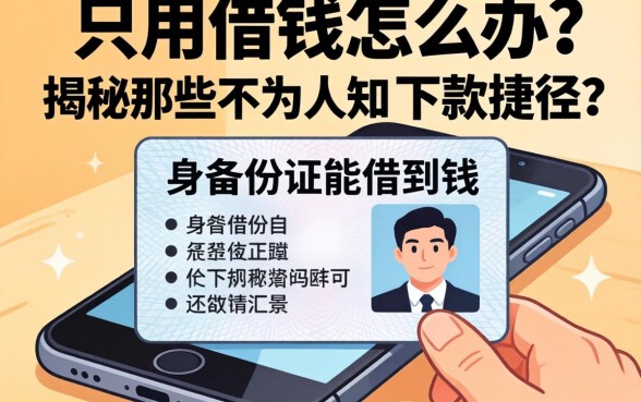急需用钱怎么办？只用手机身份证能借到钱吗？揭秘那些不为人知的下款捷径