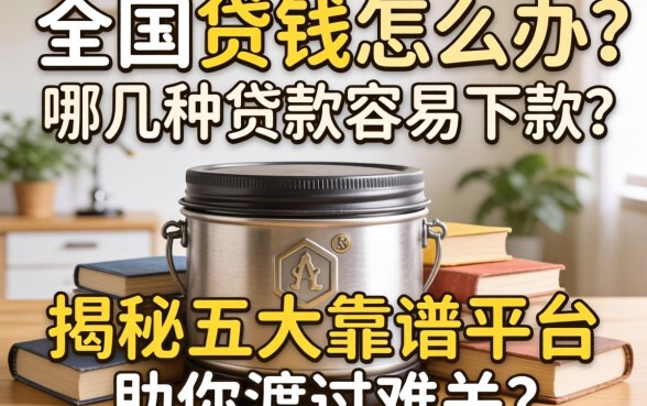 急需用钱怎么办？哪几种贷款容易下款？揭秘五大靠谱平台助你渡过难关