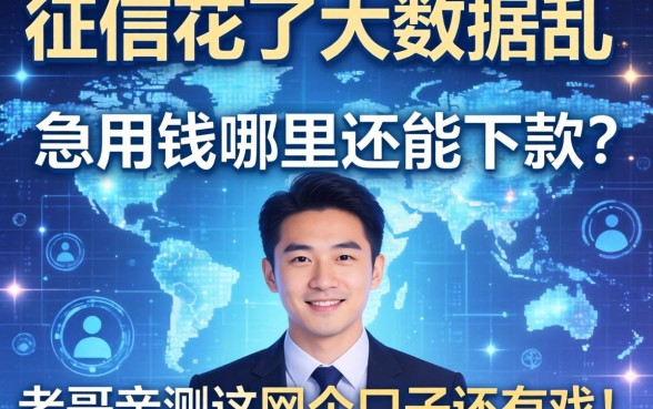 征信花了大数据乱，急用钱哪里还能下款？老哥亲测这几个口子还有戏！