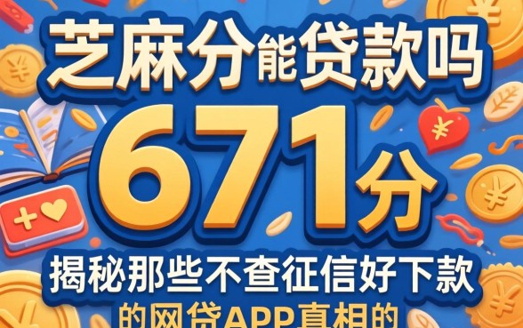 芝麻分671分能贷款吗，揭秘那些不查征信好下款的网贷app真相