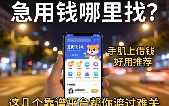 深夜急用钱哪里找？手机上借钱好用推荐软件有哪些？这几个靠谱平台帮你渡过难关