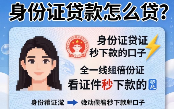 没身份证贷款怎么贷？分享几个不看证件秒下款的口子