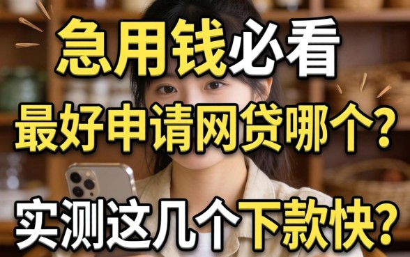 急用钱必看:最好申请网贷哪个?实测这几个下款快