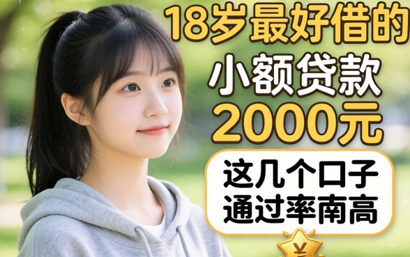 揭秘18岁最好借的小额贷款2000元，这几个口子通过率颇高