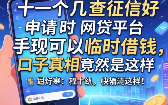 我试了十几个不查征信好申请的网贷平台，发现手机可以临时借钱的口子真相竟然是这样