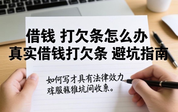 朋友借钱不打欠条怎么办？如何写才具有法律效力？真实借钱打欠条的避坑指南