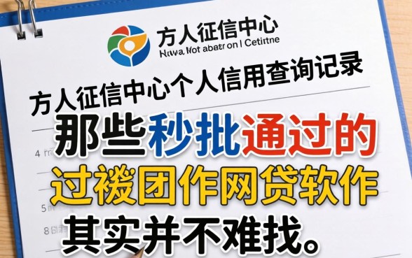 我看了眼人行征信中心个人信用查询记录,发现那些秒批通过的网贷软件其实并不难找