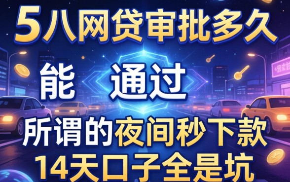 我实测五八网贷审批多久能通过,发现所谓的夜间秒下款的14天口子全是坑