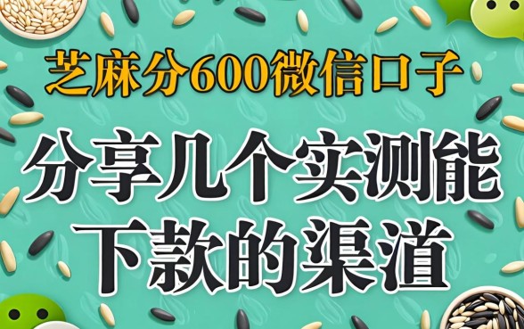 芝麻分600微信口子:分享几个实测能下款的渠道