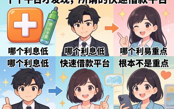 我试了十个平台才发现，所谓的快速借款平台哪个利息低根本不是重点