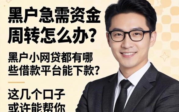 黑户急需资金周转怎么办？黑户小网贷都有哪些借款平台能下款？这几个口子或许能帮你