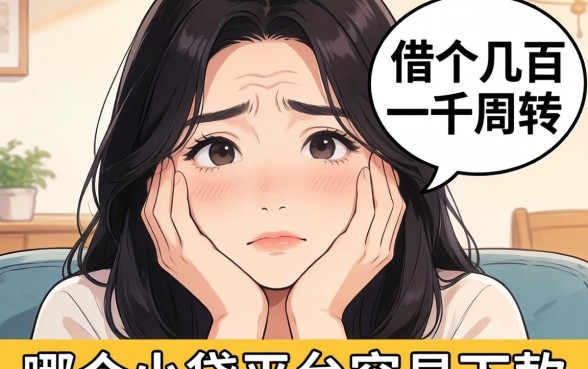 手头紧想借个几百一千周转,哪个小贷平台容易下款?