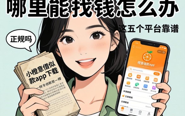 急需用钱怎么办？哪里能找到类似小橙意借款app下载一样正规的借款软件？这五个平台靠谱吗？