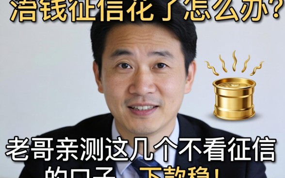 急需用钱征信花了怎么办?老哥亲测这几个不看征信的口子,下款稳!