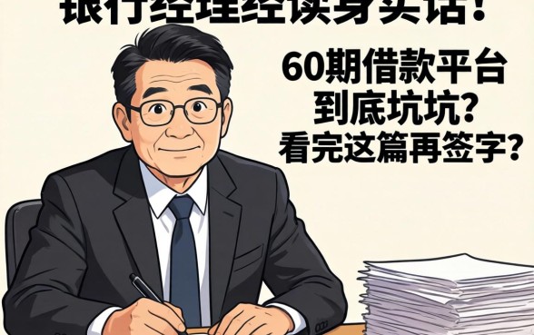 银行经理说实话：60期借款平台到底坑不坑？看完这篇再签字