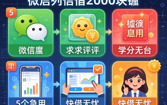 微信借2000块,胪列5个急用不求评分快借无忧的平台