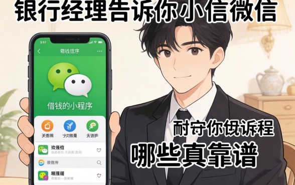 微信有什么借钱的小程序？银行经理告诉你哪些真靠谱