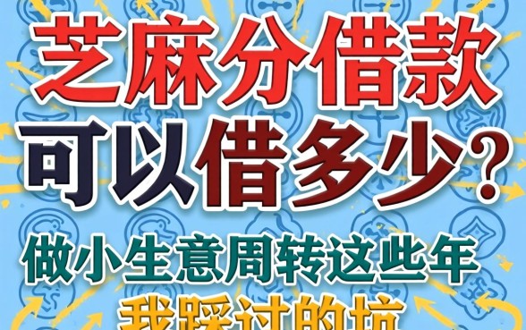 芝麻分借款可以借多少？做小生意周转这些年我踩过的坑
