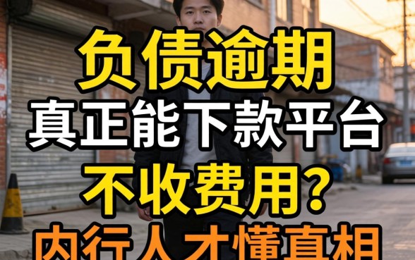 有负债逾期真正能下款的平台,不收费用？内行人才懂的真相