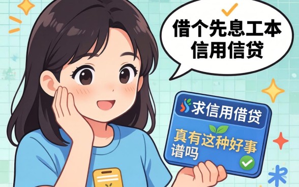 手头紧想借个先息后本的信用贷，真有这种好事吗？求靠谱路子！