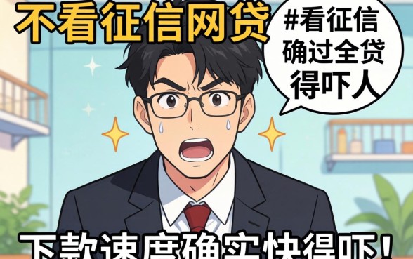 我试了那些不看征信的网贷,下款速度确实快得吓人