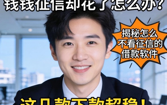 急需用钱征信却花了怎么办？揭秘怎么不看征信的借款软件有哪些，这几款下款超稳！