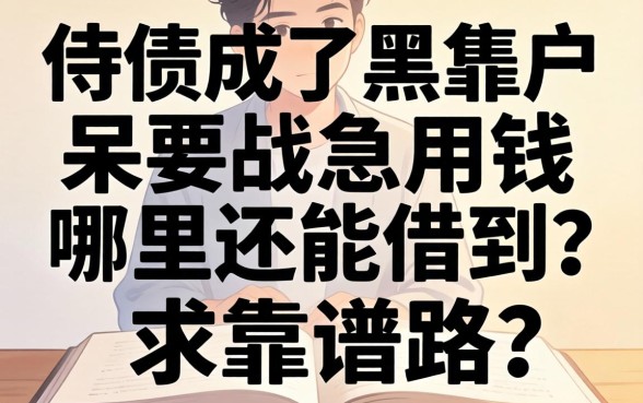 我有呆账成了黑户，急用钱哪里还能借到？求靠谱路子！