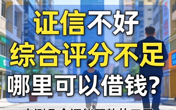 征信不好综合评分不足哪里可以借钱？实测几个还能下款的口子