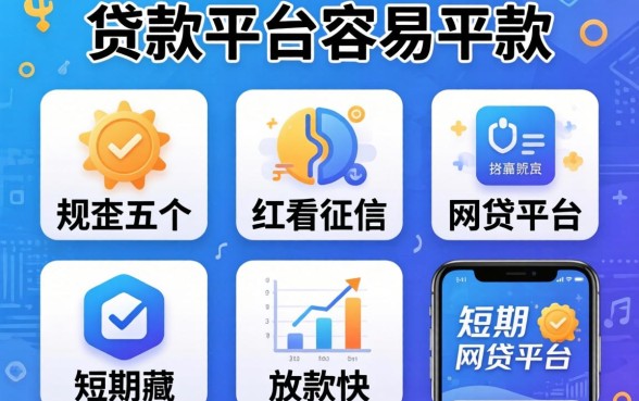 短期贷款平台容易下款，规整五个不看征信网贷平台放款快的app