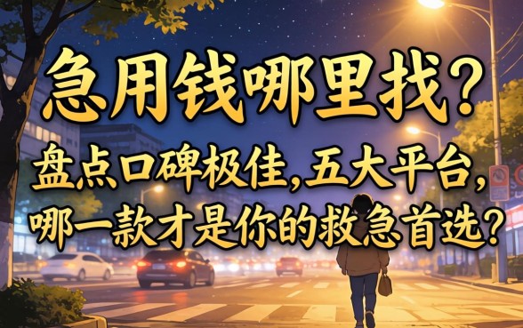 深夜急用钱哪里找?盘点口碑极佳的五大平台,哪一款才是你的救急首选?